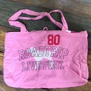 Large Pink Travel Tote - Reversable